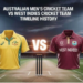 West Indies Cricket Team Vs Australian Men's Cricket Team Timeline