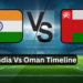 India National Cricket Team Vs Oman National Cricket Team Timeline